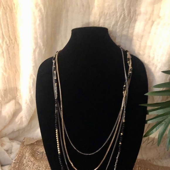 Layered Waterfall Necklace 29$